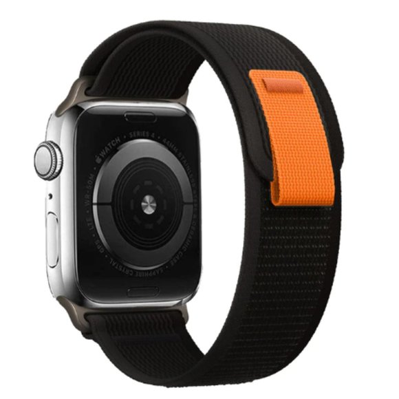 NEW BLACK Velcro Loop Strap for Apple Watch - Picture 1 of 3